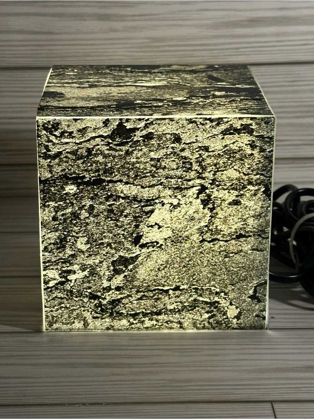 Textured Marble Pattern LED Color Changing Ambiance Cube Lamp